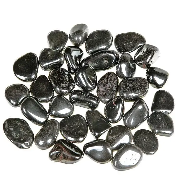 hematite tumbled stones set